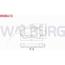 Otoco Touareg 6.0i W12 2002-2010 Arka Fren Balatası 02-25013