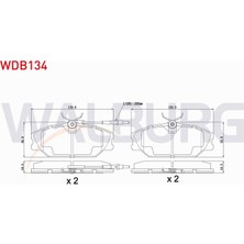 Otoco Renault Laguna I 1.6i 1993-2001 Ön Fren Balatası Fişli 7701035895