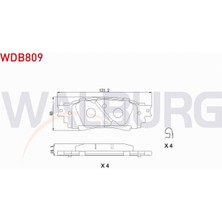 Otoco Toyota C-Hr 1.2 T - 1.8 Hybrid 2016- Arka Fren Balata Ikazlı 04466-48160