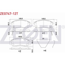 Otoco Honda Cıvıc Vııı 1.6 -1.8 2005-2012 Ön Fren Balatası Ikazlı Telli 45022S3N000