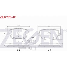 Otoco Polo 1.4i 16V 2001-2012 Ön Fren Balatası Fişli 6Q0698151C