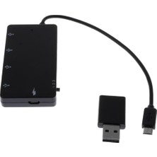 Fayshow Android İçin 4 Bağlantı Noktası Micro USB Otg Şarj Kablosu Adaptör Kartı Okuyucu (Yurt Dışından)