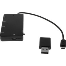 Fayshow Android İçin 4 Bağlantı Noktası Micro USB Otg Şarj Kablosu Adaptör Kartı Okuyucu (Yurt Dışından)