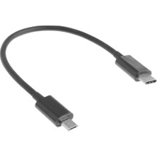 Fayshow Siyah Ila Mikro USB Şarj Veri Aktarım Dönüştürücü Kablosu 0.25M (Yurt Dışından)