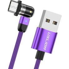 Fayshow 540 ° Şarj USB Kablosu 360 ° ve Tip USB Telefon 2 m Type-C İçin (Yurt Dışından)