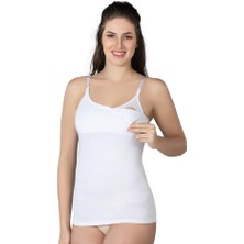 Emay Beyaz  1414 Modal Cotton Emzirme Atlet-Xl
