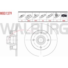 Otoco Golf Iv 1.6i-2.0 -1.9tdı 1997-2005 Fren Diski Arka Düz 4 Bjn 225,70X10X50,23X71,80 4e0 615 301 P
