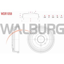 Otoco Opel Astra F 1.4i - 1.6i 1991-1998 Fren Kampanası Arka 4 Delik 228X57X200X58 568058