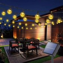 Sildne 30 LED 5 Metre Renkli Solar Güneş Enerjili Bahçe Teras Balkon Ağaç Lambası