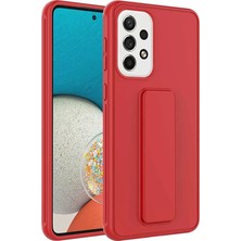 Samsung Galaxy A52 Kılıf Qstand Darbe Emici Silikon Kapak Kırmızı