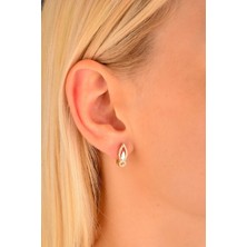 Cebeci 14 Ayar Taşlı Altın Küpe