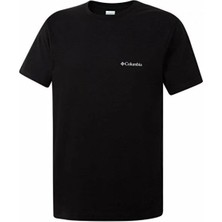 Columbia Csc M Basıc Sm Logo Brushed Ss Tee Erkek Tişört Siyah CS0282-010