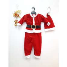 Pazariz Çocuk Kırmızı Yeniyıl Şapkalı Noel Kostümü