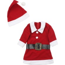 Pazariz Kız Çocuk Kırmızı Noel Kostümü