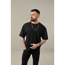 Adımex Fasion Erkek Siyah Oversize T-Shirt