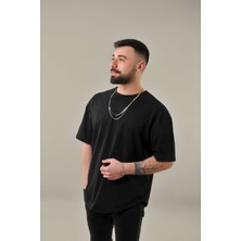 Adımex Fasion Erkek Siyah Oversize T-Shirt