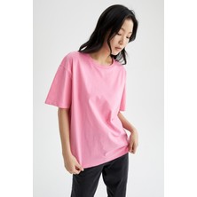 Adımex Fasion Kadın Oversize Toz Pembe Tişört