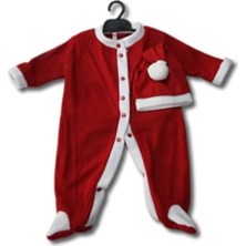 Pazariz Unisex Çocuk Kırmızı Noel Zıbın Şapka Kostüm