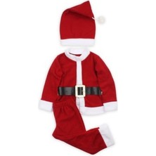 Pazariz Erkek Çocuk Kırmızı Yılbaşı Noel Kostümü Kıyafeti