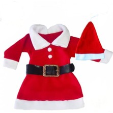 Pazariz Kız Çocuk Kırmızı Noel Kostüm