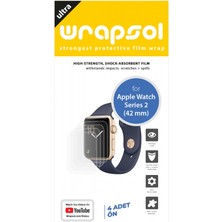 Wrapsol Apple Watch 42MM Series 2 Akıllı Saat Ekran Koruyucu Darbe Emici Poliüretan Film