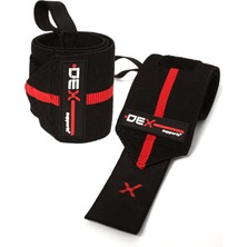 Dex Supports Sporcu Bilekliği ( Wrist Wraps Elite )  + Ağırlık Kayışı (  8 Loop Lifting Straps ) + Diz Bandajı ( Knee Wraps )