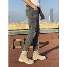 Merlin Gri Erkek Jean Pantolon