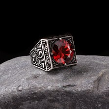 Tesbih Sepetim 925 Ayar Gümüş Kalem Işleme Motifli Zirkon Taşlı Yüzük