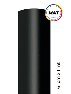 Mat Siyah Folyo Kendinden Yapışkanlı 61 cm x 1 Metre