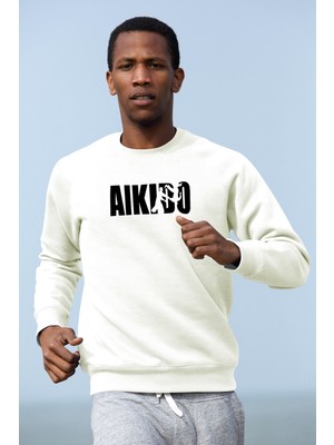 Tişört Fabrikası Aikido Baskılı Unisex Sweatshirt