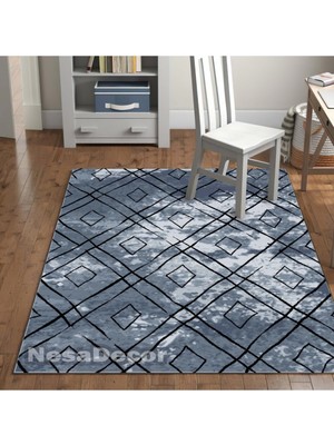 Nesa Decor Kilim Desenli Modern Geometrik Dijital Baskı Salon Halısı Koridor ve Oda Halısı