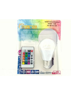 Cmsolar 9W LED Rgb E27 Duy Ampul