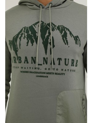 Lumberjack M-CG557 Nature Hoodie 2pr Haki Erkek Sweatshirt