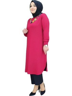 Pys Giyim Kadın Renkli Kolyeli Tesettür Tunik