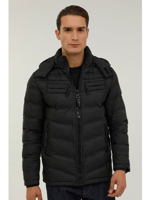 Lumberjack M-Everest Coat 2pr Siyah Erkek Kısa Kaban