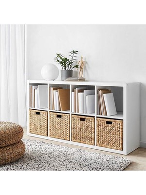 IKEA Doğal Sepet, Su Sümbülü Rattan Düzenleme Sepet Kutu El Örgüsü 32 x 34 x 32 cm