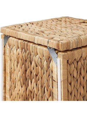 IKEA Doğal Sepet, Su Sümbülü Rattan Düzenleme Sepet Kutu El Örgüsü 32 x 34 x 32 cm