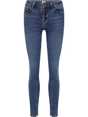 Denim Trip Normal Bel Dar Paça Skinny Fit Koyu Indigo Kadın Denim Pantolon DTK226 Koyu Indigo