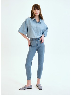 Denim Trip HOLLY Slim Ankle Fit Açık İndigo Kadın Jean Pantolon