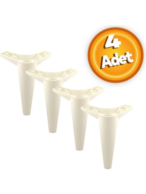 Nzb Mobilya Kanepe Sehpa Koltuk Ayağı Aytaşı Baza Ayak 20 cm (4 Adet)