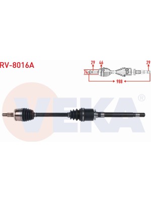 Otoco Land Rover Dıscovery Iıı 2.7 V6 Tdı A-T 04-10 Komple Aks Sağ Ön Absli 46 Dış Uzunluk 998MM LR047294