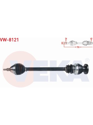 Otoco Vw Polo (6r) 1.4 Tdı A-T 2014- Komple Aks Sağ Ön Uzunluk 755MM 6C0407272NX