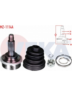 Otoco Mazda 626 V (Gf) 2.0i 16V Abslı 44 Dıs A-T Aks Kafası Sol-Sağ Ön Dış GR052560XE