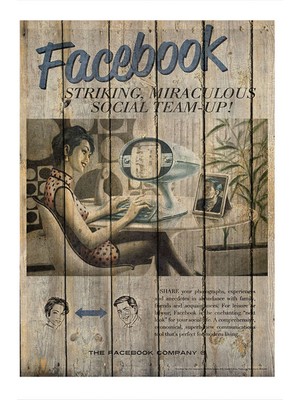 Ekart Facebook Art Mdf Poster 50CMX 70CM