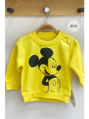 Mojo Bebek Mojo Unisex Mickey Baskılı Mevsimlik Eşofman Takım 656 Sarı