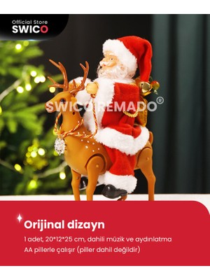 Swico Remado Çocuklar İçin Müzikal Elektrikli Noel Baba Noel Oyuncakları (Yurt Dışından)