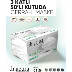3 Katlı Meltblown Filtreli Ipli Maske 1 Kutu - 50 Adet