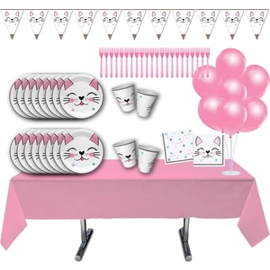 Çıtı Pıtı Store Miss Cat Doğum Günü Lüks Parti Seti 8 Kişilik