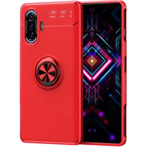 Kzy Xiaomi Redmi K40 Gaming Kılıf Renkli Yüzüklü Manyetik Silikon Kapak Kırmızı - Kırmızı