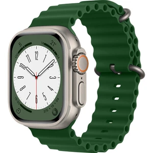 Kny Apple Watch Ultra 49 mm Için Krd-75 Renkli Silikon Kayış-Kordon